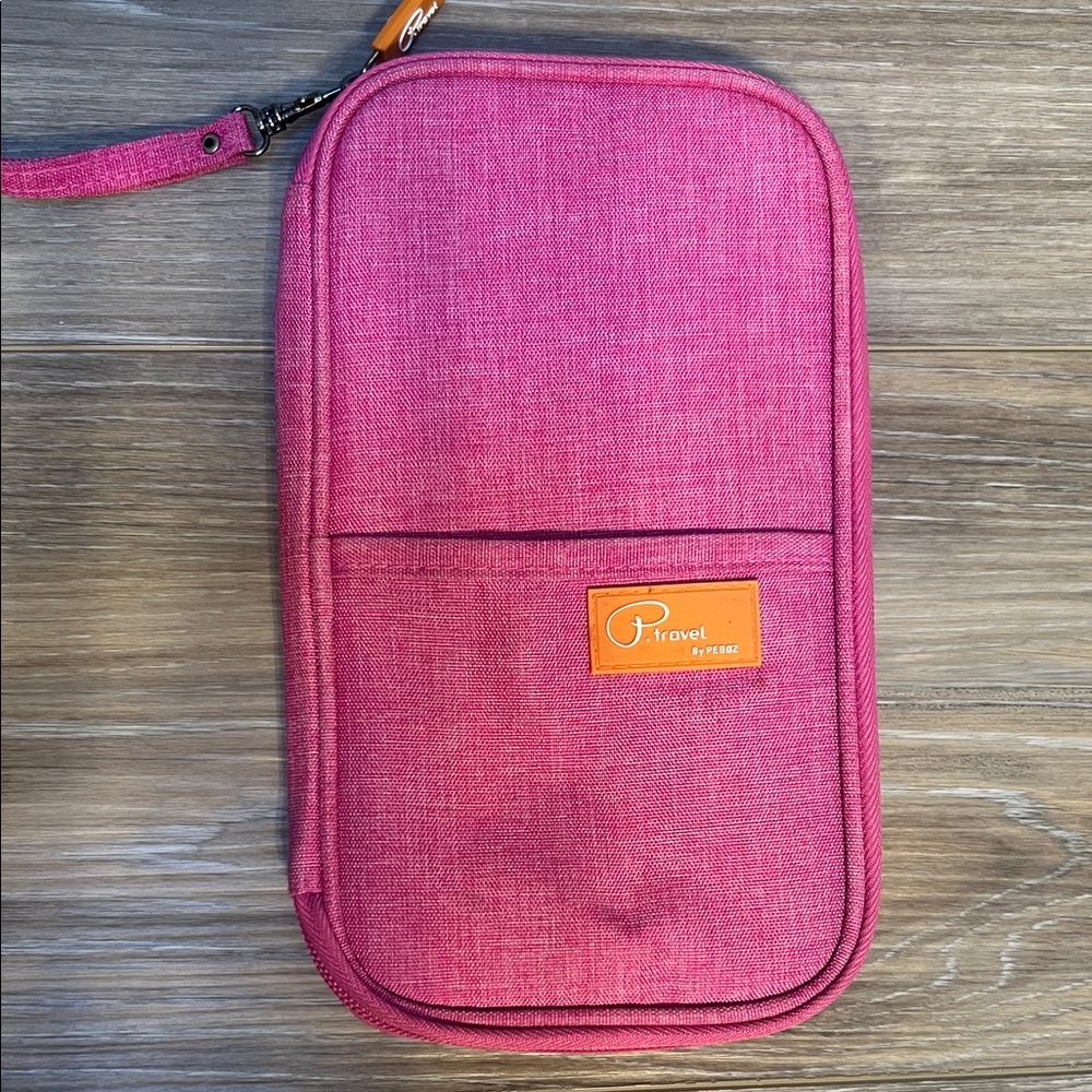 Pink Travel Passport Wristlet